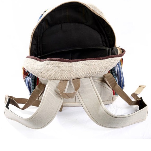 Handmade Multi Pocket Hemp Backpack - Picture 3 of 5